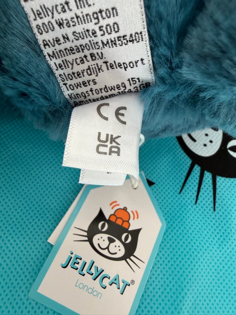 Jellycat Medium Bashful Mineral Blue Bunny Soft Retired 12” Rare NWT - Picture 6 of 9